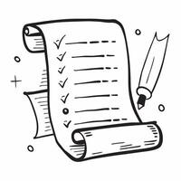 Checklist symbol with copy space for project planning concept as An artistic rendering of a checklist symbol with spacious copy space suitable for project planning goal setting and Dynamics vector