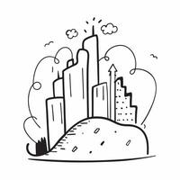 City skyline with smog and pollution concept as A city skyline blended with smog and pollution symbolizing urban pollution due to climate change Ideal for environmental and urban Dynamics vector