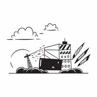 Clear sky over a construction site concept as A bright and clear sky over a construction site symbolizing progress and hard work ideal for business presentations needing a clean an Dynamics vector
