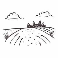 Clear sky over a farm field concept as A tranquil farm field under a clear sky representing the essence of hard work and progress ideal for business presentations needing a clean a Dynamics vector