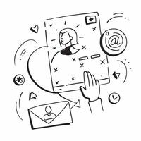 Client with email appreciation concept as A clients profile blended with email appreciation symbolizing gratitude and communication through emails Ideal for business and client re Dynamics vector