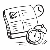 Clock and Calendar with Time Management Wording concept as A detailed illustration of a clock and a calendar symbolizing time management and organization The word Time Management Dynamics vector