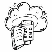 Cloud and Database with Data Management Wording concept as A detailed illustration of a cloud and a database symbolizing data management and cloud storage The word Data Management Dynamics vector
