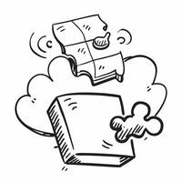 Cloud and Puzzle with Integration Wording concept as A vibrant illustration of a cloud and a puzzle symbolizing integration and cloud computing The word Integration is prominently Dynamics vector