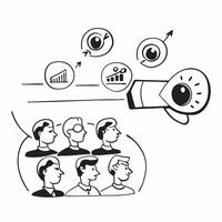 Company vision with employee faces concept as Company vision imagery blended with employee faces representing alignment and motivation during a townhall Ideal for HR and corporate Dynamics vector