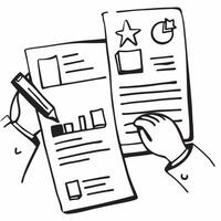 Compliance officer with vendor review forms concept as A compliance officers profile blended with vendor review forms symbolizing compliance evaluation in vendor management Perfec Dynamics vector