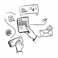 Consultant with email advice concept as A consultants profile blended with email advice symbolizing guidance and communication through emails Ideal for business and consulting ads Dynamics vector