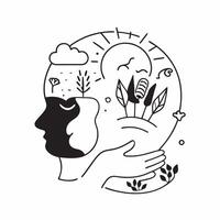 Conservationist with wildlife imagery concept as A conservationists profile blended with wildlife imagery symbolizing hope and efforts to protect biodiversity Perfect for environm Dynamics vector