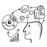 COO with operational efficiency concept as A COOs profile blended with operational efficiency diagrams representing company performance and operational success Ideal for corporate Dynamics vector