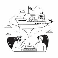 Couple enjoying a luxury cruise vacation concept as A couple enjoys a luxury cruise vacation exploring exotic destinations and relaxing on a lavish ship Perfect for luxury and rom Dynamics vector