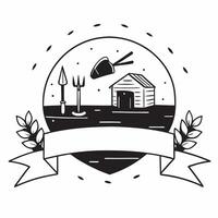 Countryside barn with tools concept as A picturesque countryside barn with traditional workers tools displayed capturing the essence of Labor Day perfect for business presentation Dynamics vector