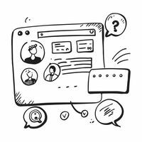 Customer inquiry with FAQ popup concept as A customers profile blended with an FAQ popup symbolizing quick access to answers and user friendly support Ideal for website and tech a Dynamics vector