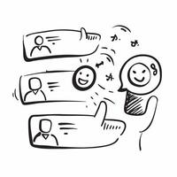 Customer satisfaction icon with copy space on white background concept as A icon illustration of a customer satisfaction icon with ample copy space on a white background perfect Dynamics vector