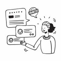 Customer service agent with AI virtual assistant concept as A customer service agents profile blended with an AI virtual assistant symbolizing AIs role in enhancing customer suppor Dynamics vector