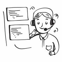 Customer service coach with headset concept as A customer service coachs profile blended with a headset representing management coaching and customer satisfaction Ideal for corpor Dynamics vector