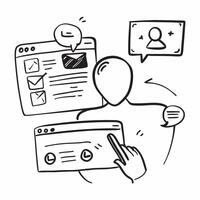 Customer with support emails concept as A customers profile blended with support emails symbolizing efficient communication and customer service through emails Ideal for business Dynamics vector