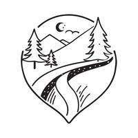 Cyclist with forest path concept as A cyclists profile blended with a forest path symbolizing the freedom and beauty of cycling in nature Perfect for outdoor and sports ads in Ph Dynamics vector