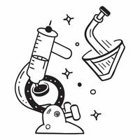DNA Strand and Microscope with Genetic Testing Wording concept as A realistic illustration of a DNA strand and a microscope perfect for promoting genetic testing and research The Dynamics vector