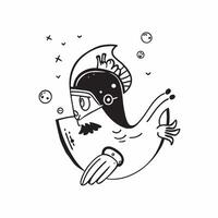 Diver with tropical fish concept as A divers profile blended with tropical fish symbolizing the vibrant underwater life in tropical waters Perfect for marine and adventure ads in Dynamics vector