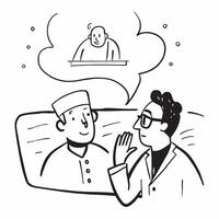 Doctors profile with a patients bed concept as A doctors profile merged with a patients bed symbolizing the farewells in healthcare and the weight of responsibility Ideal for medi Dynamics vector
