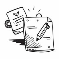 Doodle line icon of a briefcase concept as A simple doodle line icon of a briefcase representing business professionalism and organization ideal for business related visuals and pr Dynamics vector