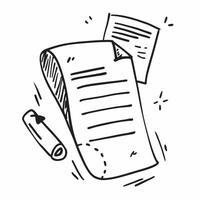 Doodle line icon of a document concept as A doodle line icon of a document symbolizing paperwork business contracts and professional documentation perfect for legal and business ag Dynamics vector
