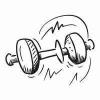 Dumbbell and Heartbeat Line with Fitness Wording concept as A vibrant illustration of a dumbbell and a heartbeat line symbolizing fitness and health The word Fitness is prominentl Dynamics vector