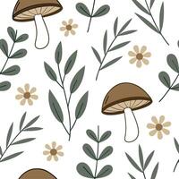 Earthy spring nature seamless pattern with botanical leaves and muted neutral tones for natural balanced decor concept as Balanced earthy spring nature pattern with botanical leave Dynamics Set 2 vector