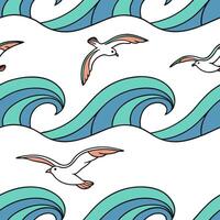 Dynamic summer seamless pattern with abstract waves and bright colors for a modern energetic style concept as Modern summer pattern with abstract waves and bold colors perfect for Dynamics vector