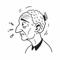Elderly patient with wisdom overlay concept as An elderly patients profile blended with wisdom imagery symbolizing wisdom and resilience while living with a severe illness Ideal f Dynamics vector
