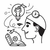 Educator with climate curriculum concept as An educators profile blended with a climate curriculum symbolizing hope and education in addressing climate change Ideal for educationa Dynamics vector