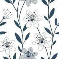 Elegant summer flowers seamless pattern with soft petals and muted tones for sophisticated floral designs concept as Elegant summer flower pattern with soft petals and muted tones Dynamics vector