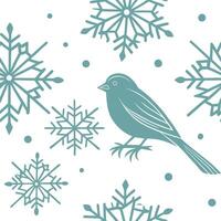 Elegant winter snow seamless pattern with delicate snowflakes and soft blue tones for a refined seasonal design concept as Refined winter snow pattern with delicate snowflakes and Dynamics vector