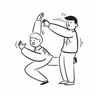Employee practicing tai chi concept as An employees profile blended with a tai chi scene symbolizing physical and mental relaxation in the workplace Perfect for wellness and corpo Dynamics vector