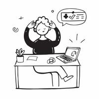 Employee meditating at desk concept as An employees profile blended with a serene meditation scene symbolizing relaxation and mindfulness in the workplace Ideal for wellness and c Dynamics vector
