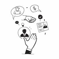 Employee with career counseling concept as An employees profile blended with career counseling symbolizing support provided during layoffs Ideal for business and HR ads in Photo Dynamics vector