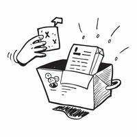 Employee with cardboard box concept as An employees profile blended with a cardboard box symbolizing packing up personal belongings after a layoff Perfect for business and HR ads Dynamics vector