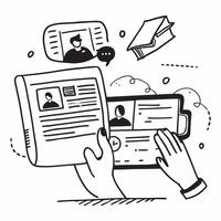 Employee with e learning module concept as An employees profile blended with an e learning module symbolizing digital learning and self paced training Perfect for business trainin Dynamics vector