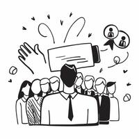 Employee with farewell party concept as An employees profile blended with a farewell party symbolizing the end of employment in a positive light Ideal for business and HR ads in Dynamics vector