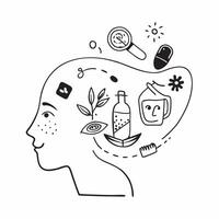 Employee with creative activities concept as An employees profile blended with creative activities imagery symbolizing relaxation and creative expression in the workplace Perfect Dynamics vector