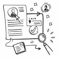 Employee with job search websites concept as An employees profile blended with job search websites symbolizing the pursuit of new employment post layoff Ideal for business and car Dynamics vector