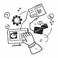 Employee with IT training concept as An employees profile blended with IT training activities symbolizing the development of technical skills in information technology Perfect for Dynamics vector