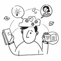 Employee with laughter therapy concept as An employees profile blended with laughter therapy imagery symbolizing mental and emotional relaxation in the workplace Perfect for welln Dynamics vector