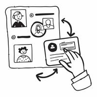 Employee with LinkedIn profile update concept as An employees profile blended with a LinkedIn profile update symbolizing the pursuit of new opportunities post layoff Ideal for bus Dynamics vector