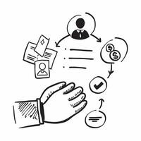 Employee with outplacement services concept as An employees profile blended with outplacement services symbolizing support provided during layoffs Ideal for business and HR ads i Dynamics vector