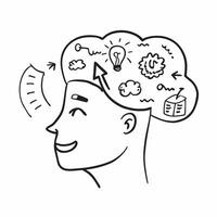 Employee with positive affirmations concept as An employees profile blended with positive affirmations symbolizing mental clarity and positivity in the workplace Perfect for welln Dynamics vector