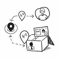Employee with relocation announcement concept as An employees profile blended with a relocation announcement symbolizing the disruption and challenges of moving Ideal for business Dynamics vector