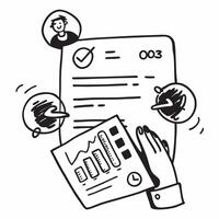 Employee with unpaid wages concept as An employees profile blended with an unpaid wages report symbolizing the financial strain and frustration of unpaid labor Ideal for business Dynamics vector