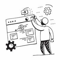 Engineer solving a technical problem in a workshop concept as An engineer solves a technical problem in a workshop showcasing problem solving skills and technical expertise Ideal Dynamics vector