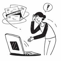 Entrepreneur looking at a failed crowdfunding campaign appearing dejected concept as An entrepreneur in a casual outfit looking at a failed crowdfunding campaign on his laptop appe Dynamics vector